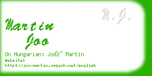 martin joo business card